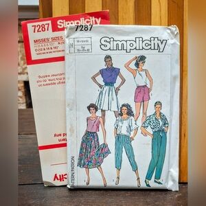 Vintage NOS SIMPLICITY #7287 Sewing Pattern/ Uncut/ Unused